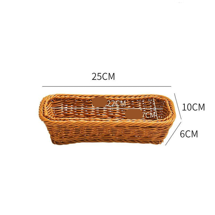 Elegant Imitation Rattan Snack and Dessert Serving Plate for Afternoon Gatherings