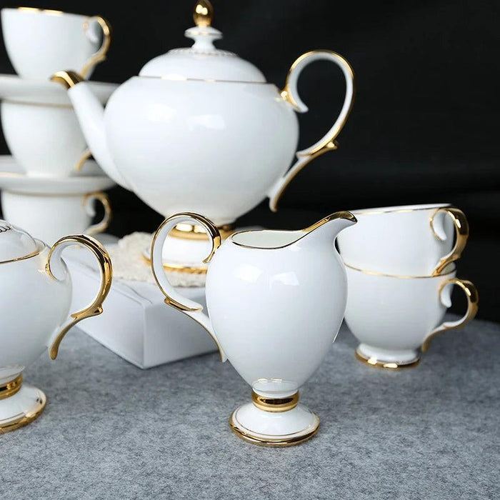 Elegant 15-Piece Bone China Tea and Coffee Set