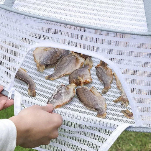 Grey Multi-Layer Mesh Drying Net - Perfect for Vegetables, Laundry, and More