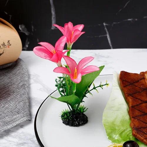 Elegant Floral Seafood Sushi Serving Tray - Enhance Your Dining Experience