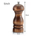 Solid Wood Salt and Pepper Grinder Set with Adjustable Coarseness - Portable Seasoning Spice Mill for Picnics and BBQs