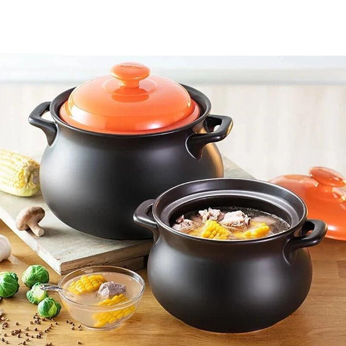 6L Chinese Clay Stewpot for Gas Stove Cooking - Authentic Casserole Experience