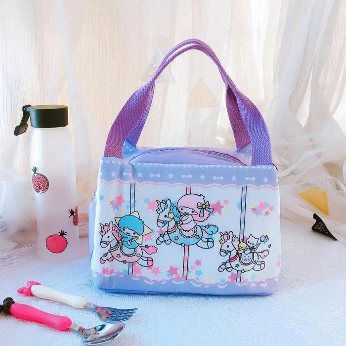 Sanrio Character Insulated Lunch Tote - Adorable Keroppi, My Melody & Badtz Maru Design for School and Office Use