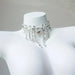 Glamorous Crystal Tassel Necklace Ensemble - Trendy Layered Chain for Stylish Women