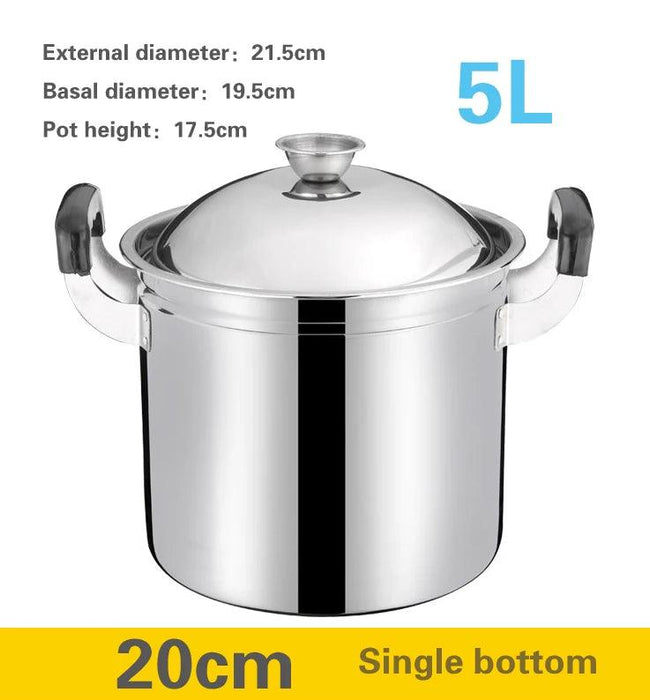 Induction-Ready Extra-Large Stainless Steel Cooking Pot - Heavy-Duty and Versatile