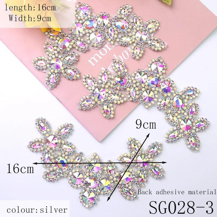 Sparkling Crystal-Studded Rhinestone Waist Appliqué Belt