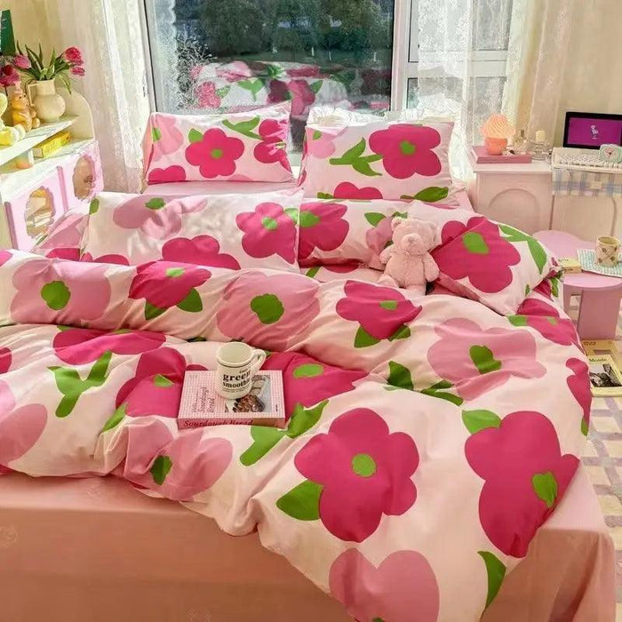 Korean Heart Bedding Set