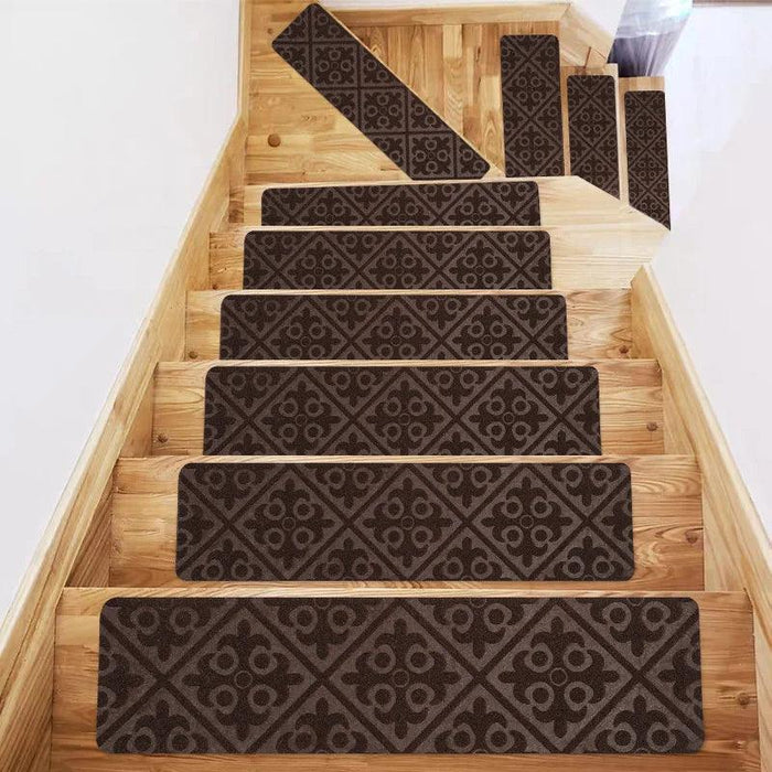 SafetyStep Cushioned Non-Slip Stair Tread Mats - Water-Absorbent Safety Solution