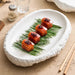 Elegant Pure White Ceramic Dinner Plate with Nature-Inspired Irregular Texture