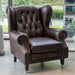 Elegant Leather Wingback Chair for Modern Living Areas