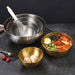 Korean Luxurious Stainless Steel Salad Bowl Set - Elegant Gold and Silver Bowls in Sizes from 15cm to 28cm