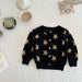 Cozy Star Print Knitted Cardigan for Kids - Autumn Sweater for Boys and Girls