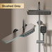 Elegant Gunmetal LED Shower System with Smart Temperature Management and Dual Control Features