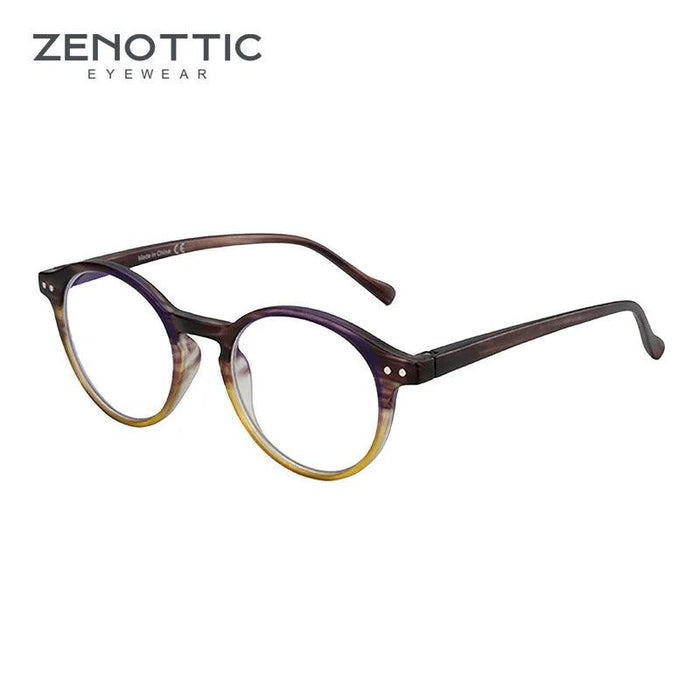 ZENOTTIC 2024 Retro Blue Light Blocking Reading Glasses - Chic Eyewear for Eye Protection and Better Sleep