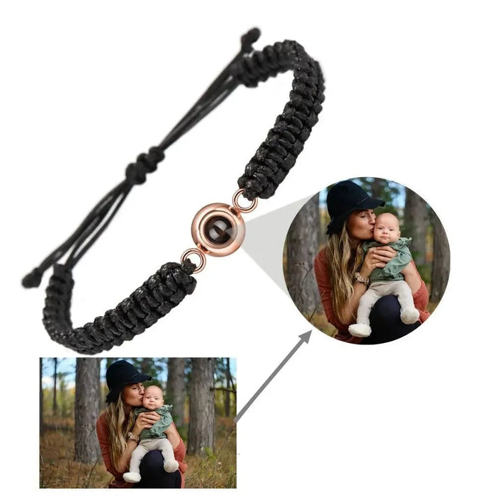 Customizable Braided Rope Memory Projection Bracelets