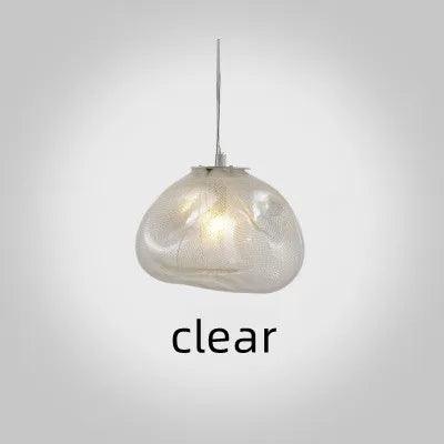 Sophisticated Smoky Grey Cloud Glass Pendant Lamp - Modern Hanging Light for Chic Home Interiors