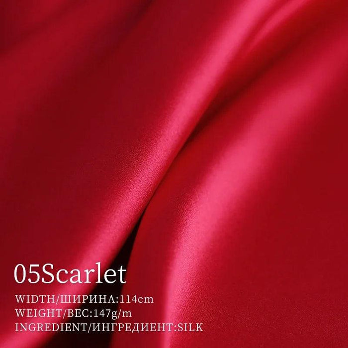 Opulent Red Raspberry 30 Momme Heavy Satin Silk Fabric for Sophisticated Dressmaking and Couture Creations