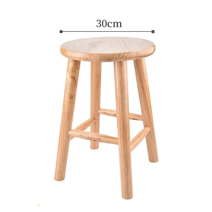 Rustic Kids' Round Wooden Bench - Stylish Multi-Use Stool for Home Decor