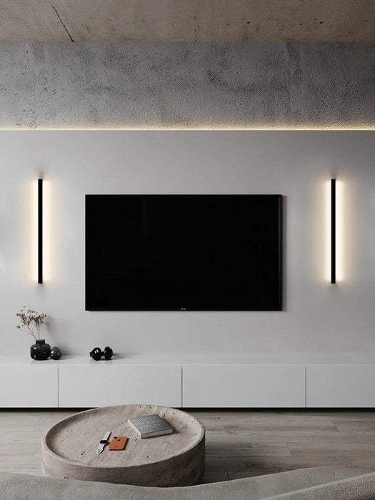 Sleek Nordic Waterproof LED Strip Wall Lamp Set with Remote Control - Ideal Outdoor Lighting Solution