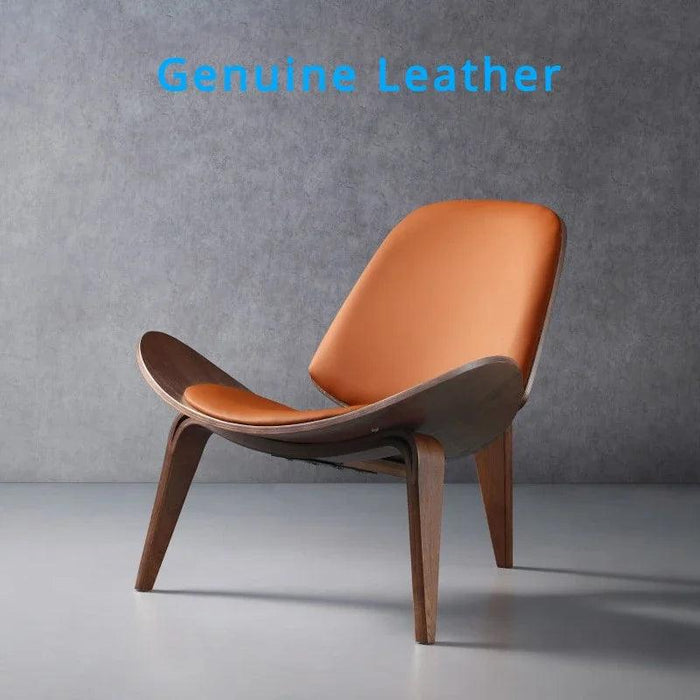 Nordic Artistic Solid Wood Lounge Chair with Unique Airplane Shell Design