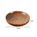 Elegant Acacia Wood Round Dinner Plates - 10.5-17.5cm Durable Solid Wood Serving Dish