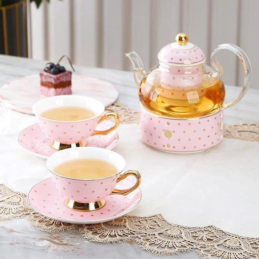 Elegant Lemon Blossom Fine Bone China Beverage Set - A Luxurious Experience for Tea and Coffee Enthusiasts