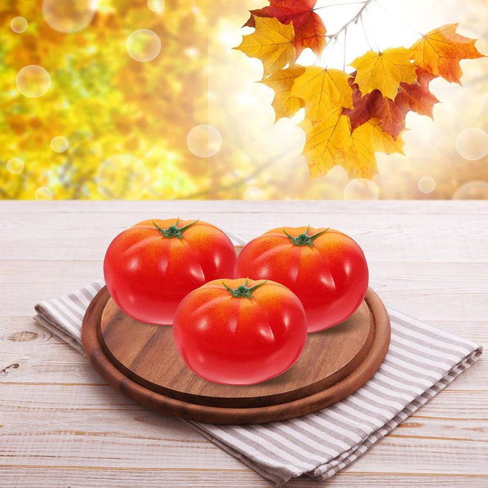 Lifelike 6-Piece Faux Tomato Collection - Realistic Decorative Props for Home and Retail Spaces