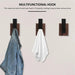 Stylish Solid Walnut Wood Wall-Mounted Coat Rack with Heavy-Duty Hooks for Home Organization