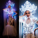 Illuminated Glamour LED Headpiece Ensemble for Women Celebrants and Performers