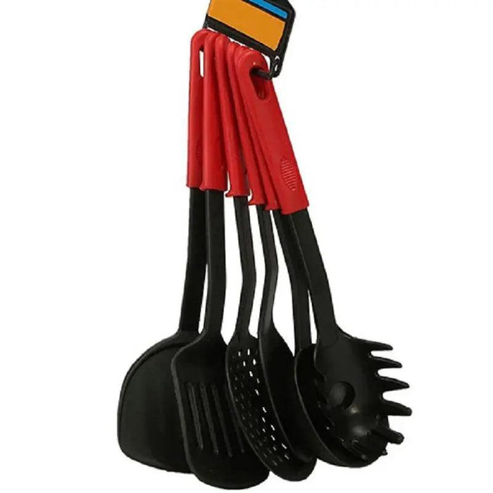 6-Piece Heat-Resistant Nylon Kitchen Utensil Collection - Essential Cooking Tools Including Spatula, Ladle, Turner, and More