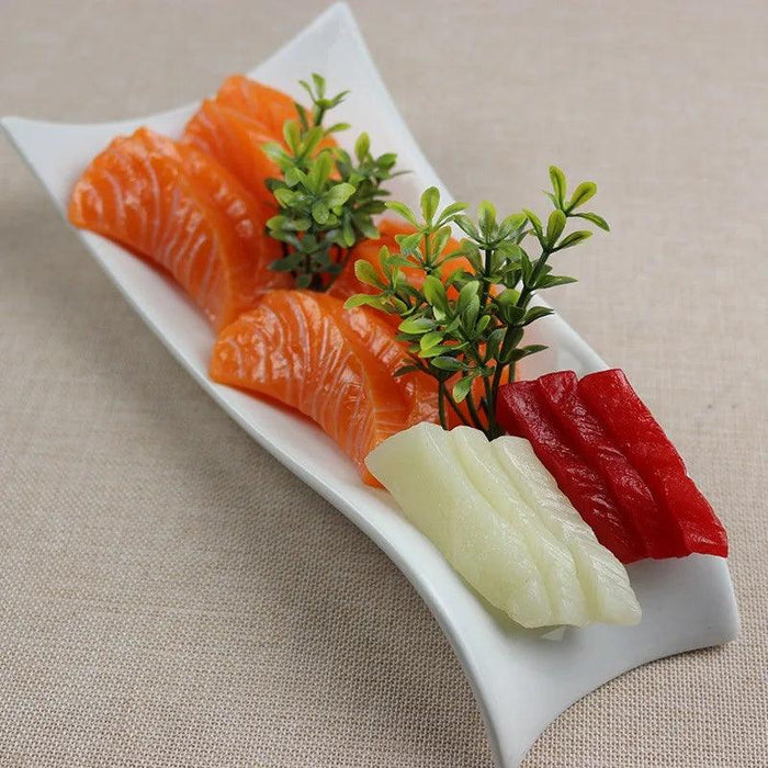 Authentic-Looking Japanese Sushi Replica for Decoration and Photography - Salmon & Tuna Food Props