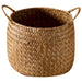 Rustic Seagrass Desktop Organizer and Storage Basket for Home Decor