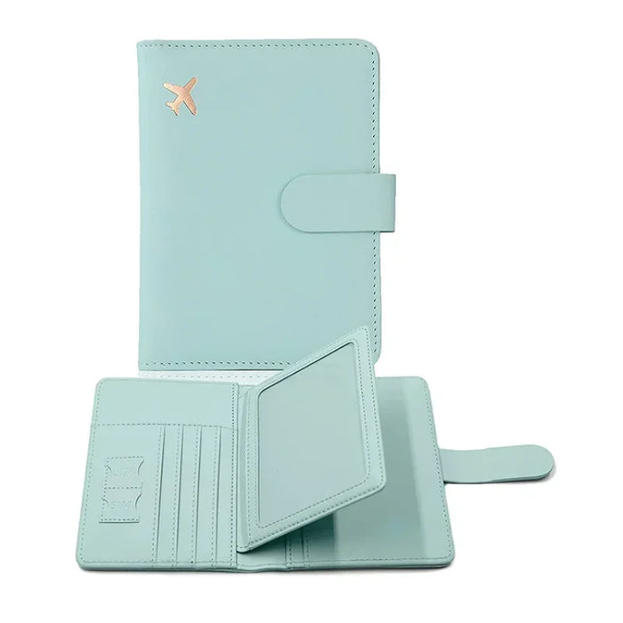 RFID-Blocking Travel Passport Wallet with Stylish Card Organizer