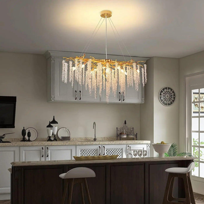 Nature's Elegance: Luxurious LED Crystal Chandelier for Exquisite Home Illumination