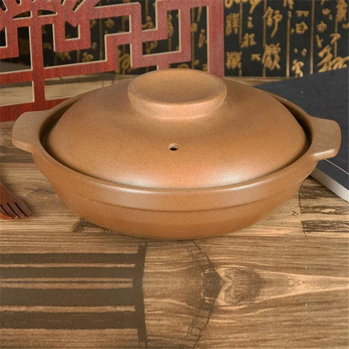 Authentic Chinese Unglazed Clay Casserole - Traditional Stew Pot for Gas Stove Cooking