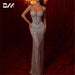 Elegant Strapless Bridal Gown with Detachable Train and Dazzling Embellishments