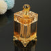 Elegant Amber Crystal Jar for Toothpicks and Cotton Swabs with Lid