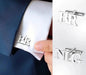 Personalized Stainless Steel Cufflinks for Men - Custom Engraved Elegance for Weddings and Gifts