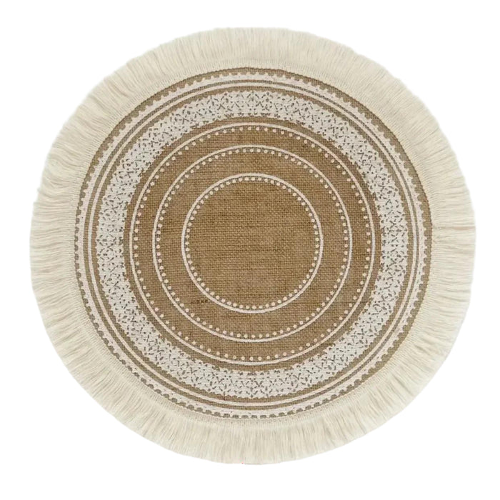 Stylish Non-Slip Jute Round Placemats for Elegant Dining & Entertaining