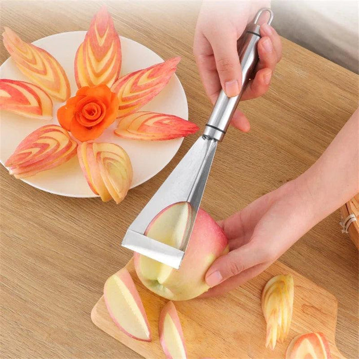 Artistic Apple Design Stainless Steel Fruit Carving Knife Set - Transform Your Fruit Displays