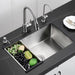 Premium 304 Stainless Steel Handmade Bar Sink Set with Rear Drain and Noise Reduction Features