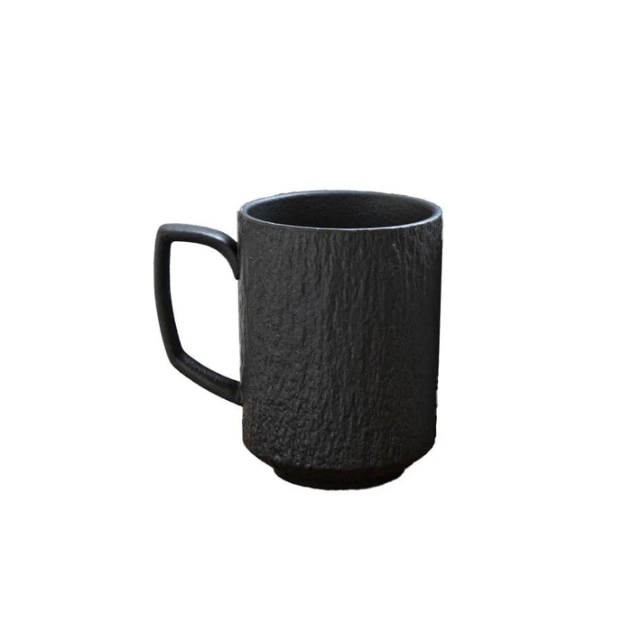 Japanese-Inspired Stone Grain Ceramic Coffee Mug - Elegant Addition to Your Home and Office