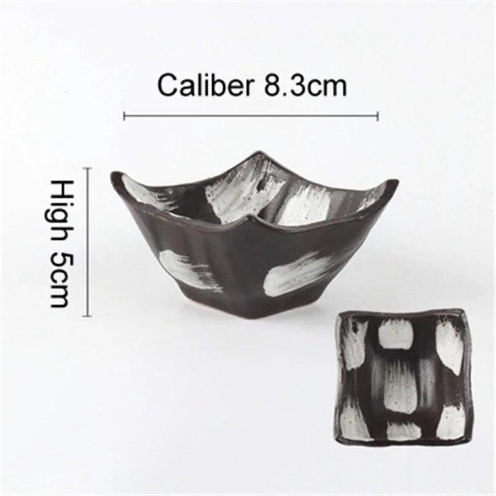 Chic Ceramic Soy Sauce Dipping Dish Set with Multi-Purpose Serving Tray