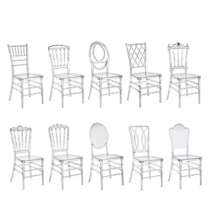 Elegant 50-Piece Clear Acrylic Chiavari Chairs for Sophisticated Celebrations