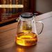 Sophisticated 750ml Glass Teapot Set with Effortless Pouring and Detachable Filter - Includes Matching Cups