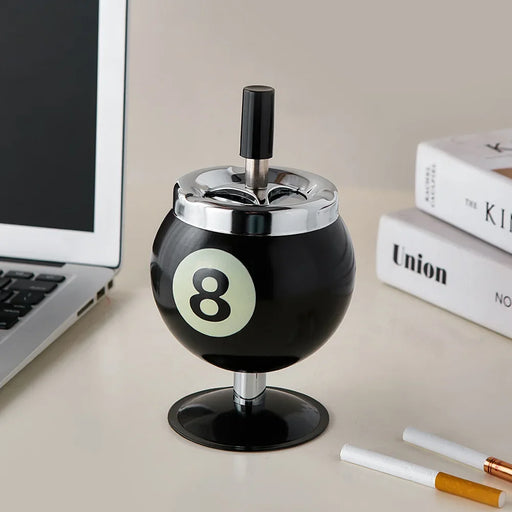 Billiards Metal Decorative Ashtray for Home and Office - Stylish Smoking Accessory and Table Ornament