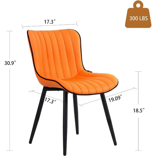 Contemporary Orange Dining Chairs Set: Elevate Your Home Dining Experience