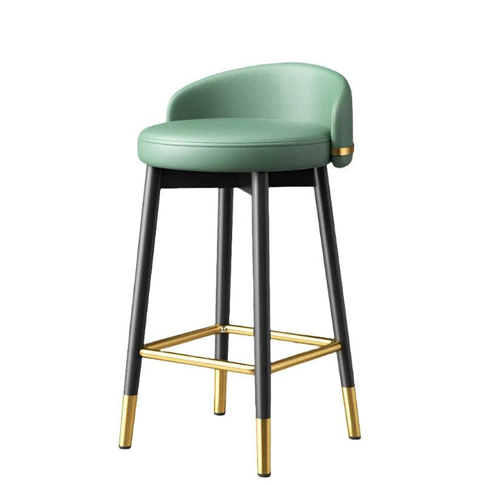 Sleek Scandinavian Leather Gaming and Vanity Stool - Trendy Seating for Modern Interiors