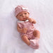 16-Inch Lifelike Reborn Baby Girl Doll - Realistic Full Vinyl Body with Outfit, Ideal for Gifts and Collectors