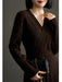 Cozy Cashmere-Wool Blend Slim Fit Knit Dress for Women - Essential Autumn/Winter Fashion